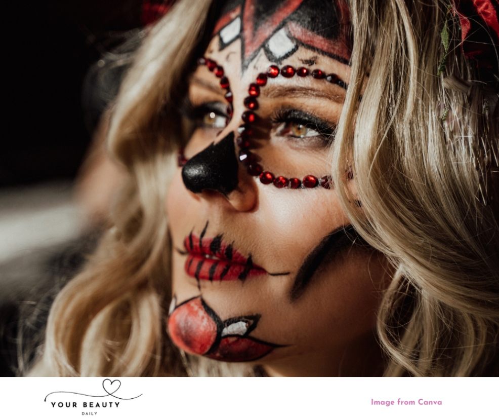 picture of Sugar Skull Dia de los Muertos make up look