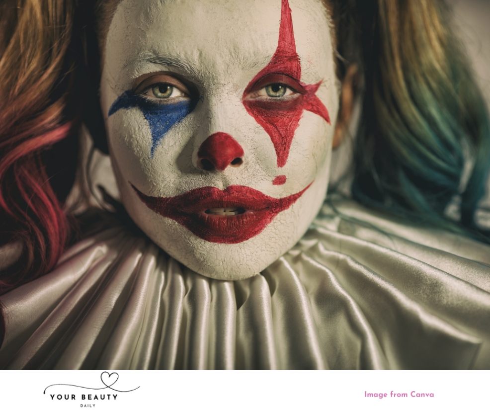 picture of clown themed make up look