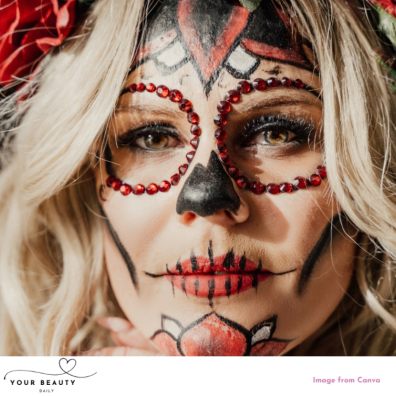 picture of Sugar Skull Dia de los Muertos make up look