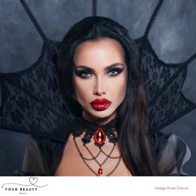 picture of a vampire make up look tutorial